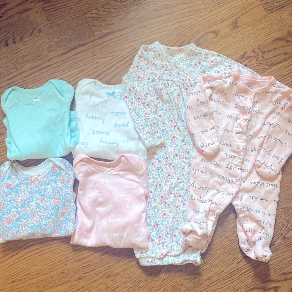 Carter’s NEWBORN baby girl bundle!